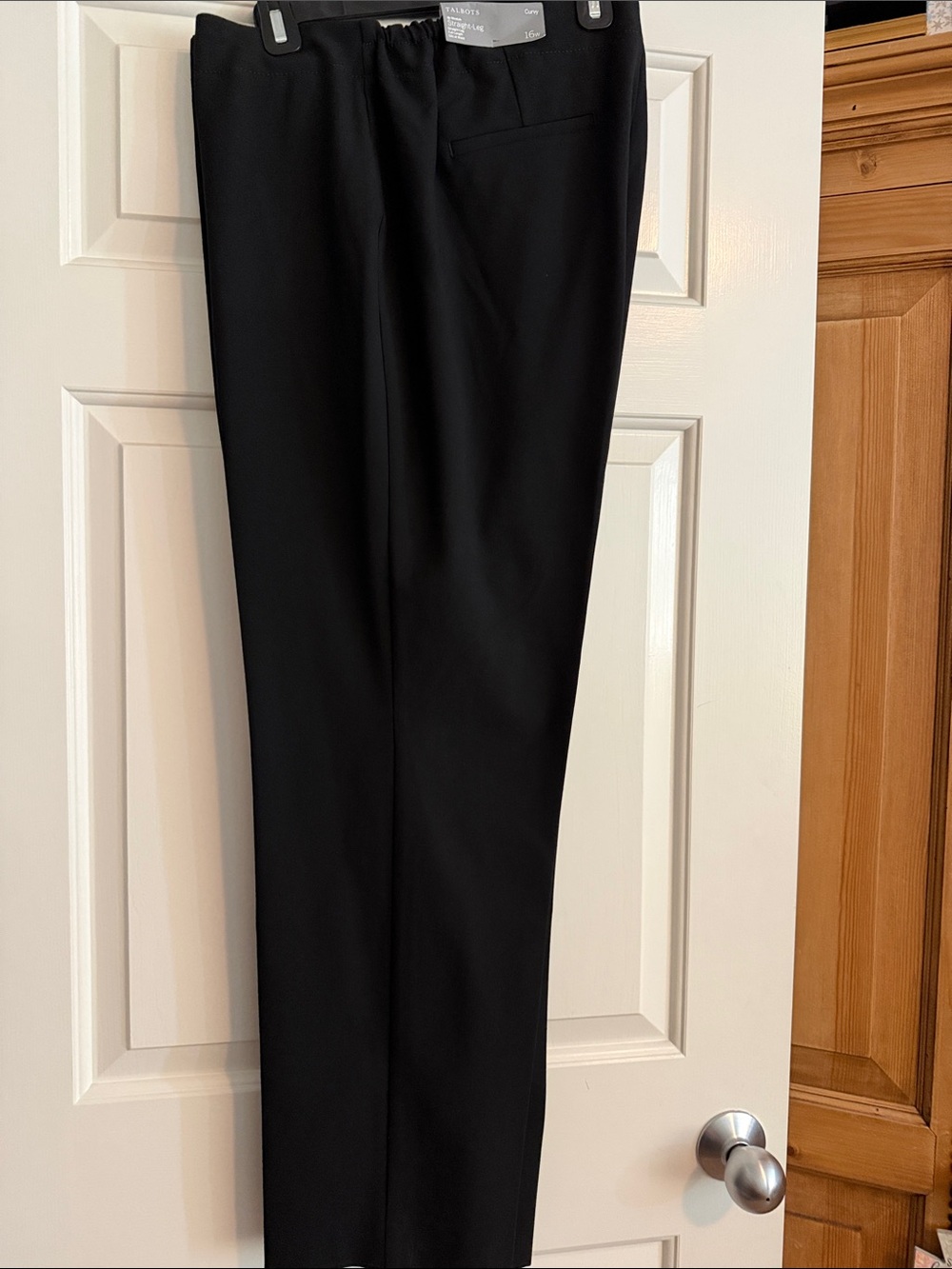 Talbots Black Straight-Leg Dress Pants
